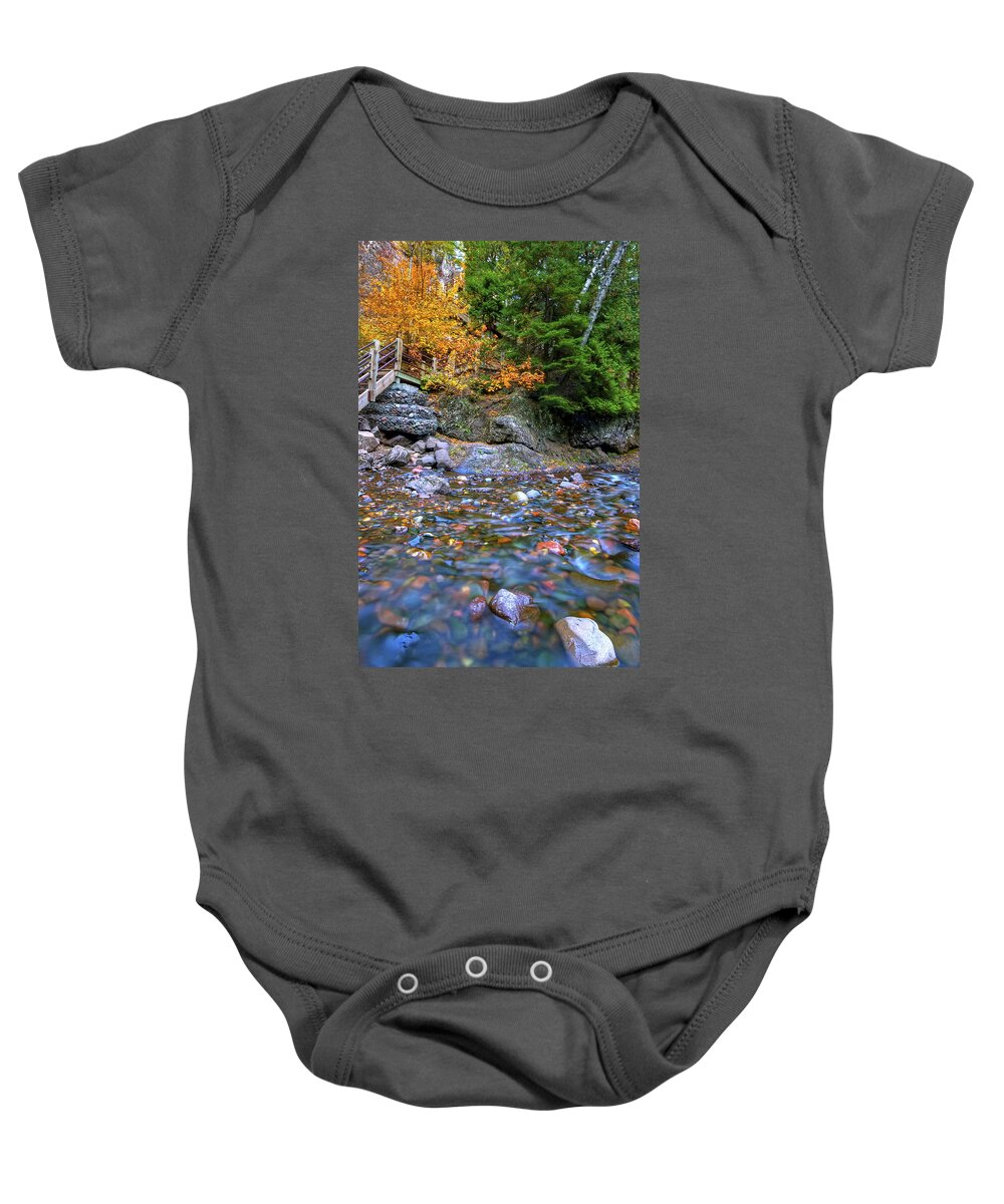 Minnesota Baby Onesie featuring the photograph Caribou River by Bryan Benson