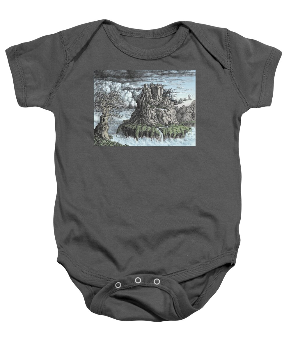 Castle Baby Onesie featuring the digital art Castles Made of Sand ll by Peter Rashford