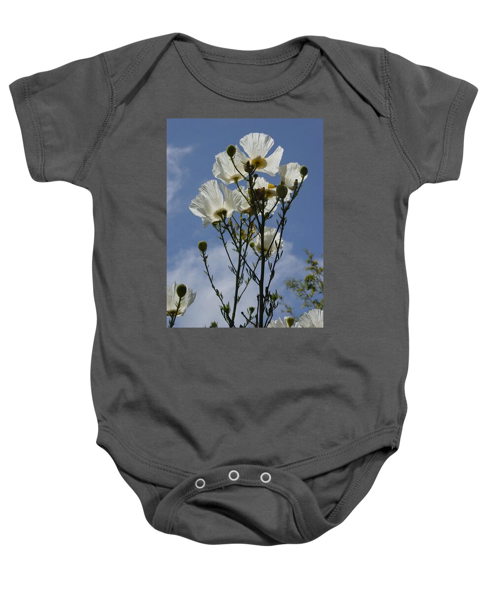 Flower Baby Onesie featuring the photograph Catching Sunlight by Noa Mohlabane