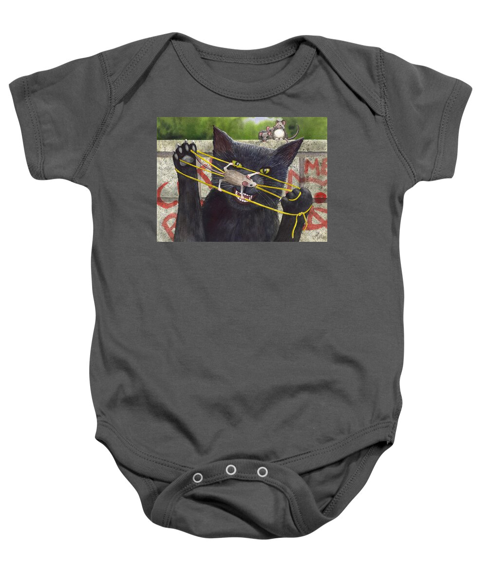 Cat Baby Onesie featuring the painting Cats Cradle by Catherine G McElroy