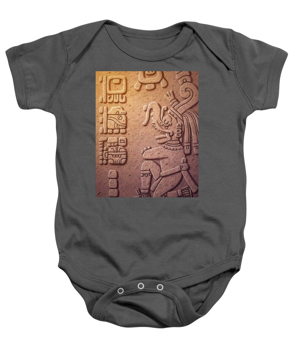 Chac Baby Onesie featuring the painting Chac by WB Johnston