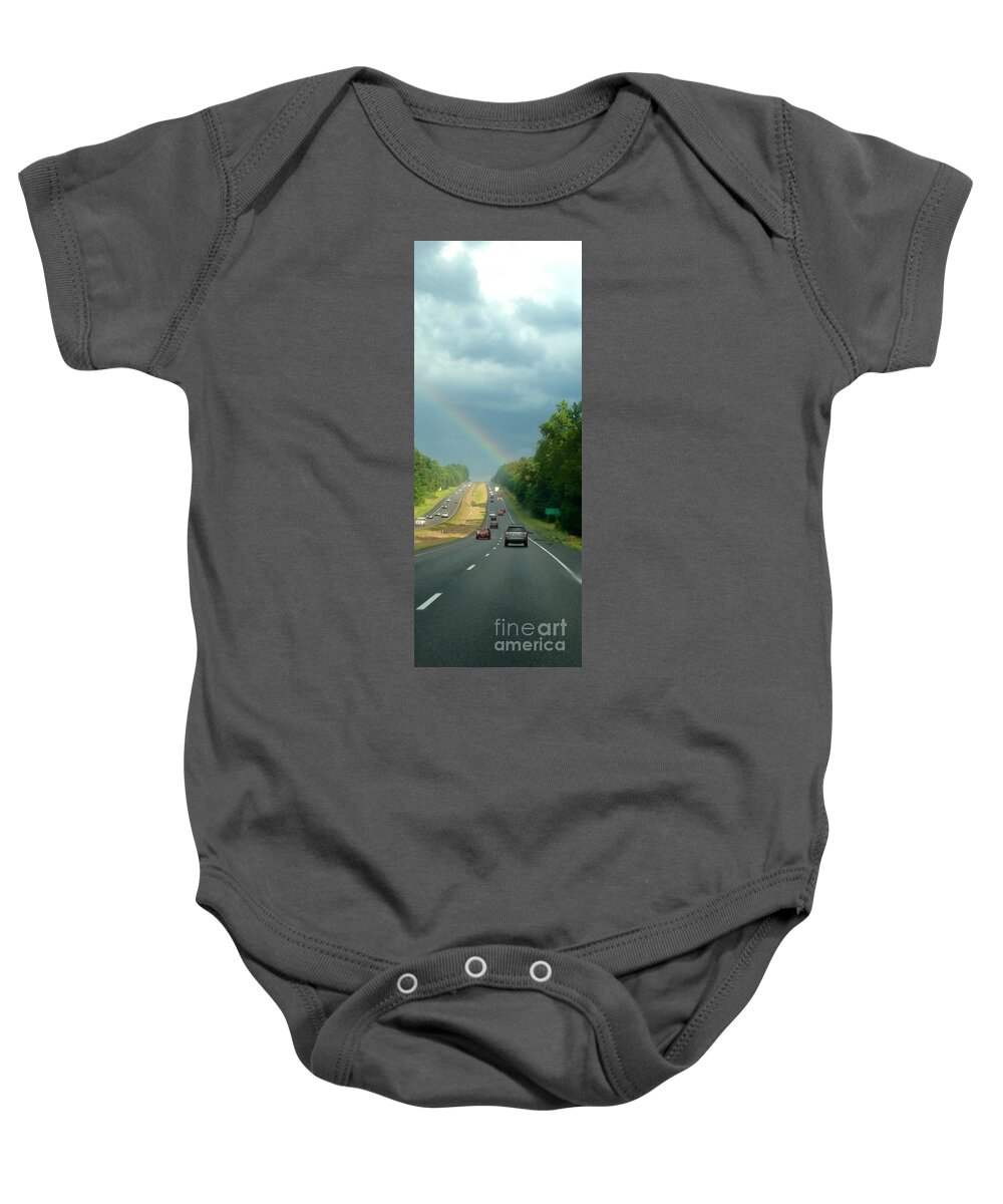 Rain Baby Onesie featuring the photograph Chasing the Rainbow by M West