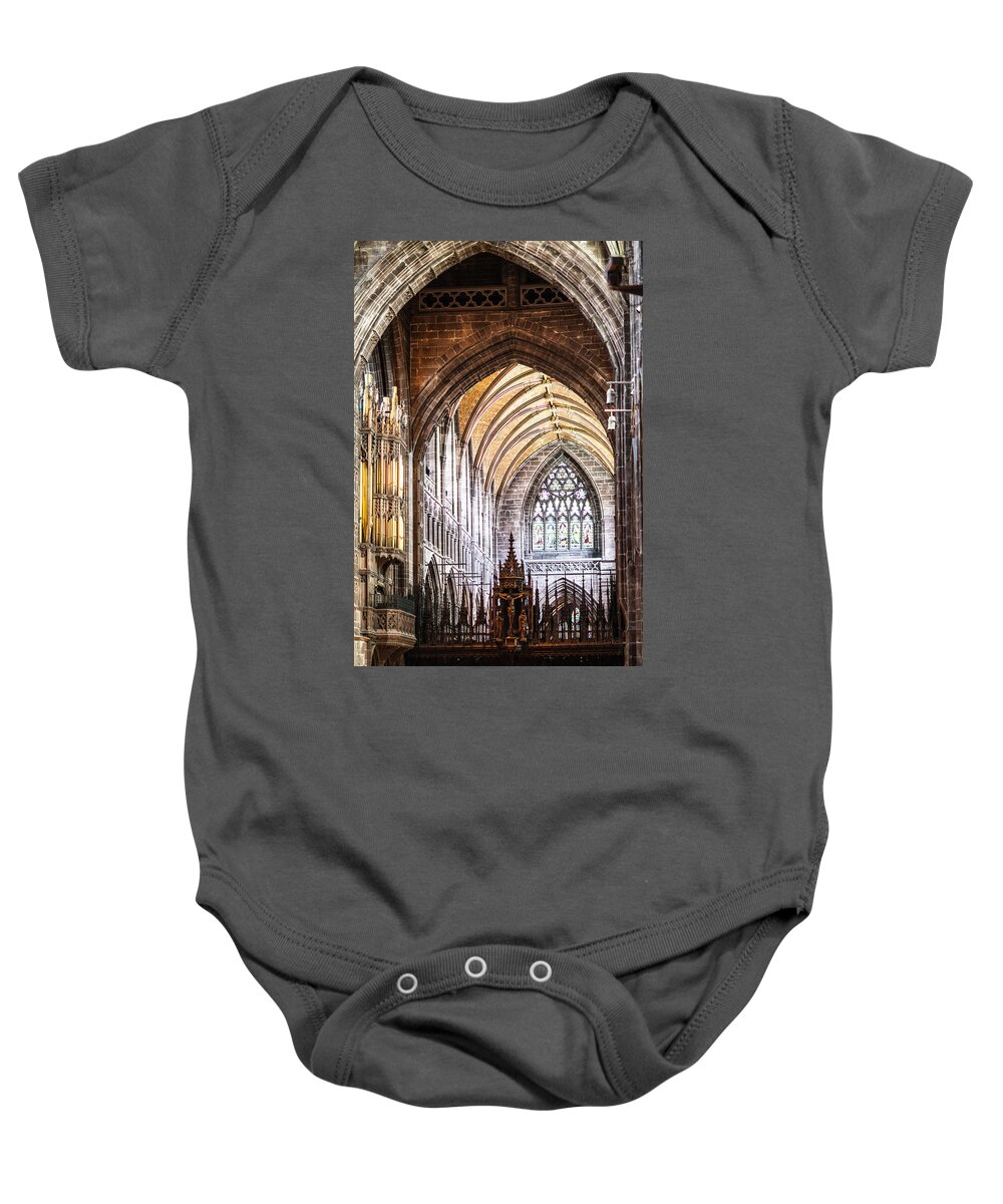Ralf Baby Onesie featuring the photograph Chester Cathedral by Ralf Kaiser