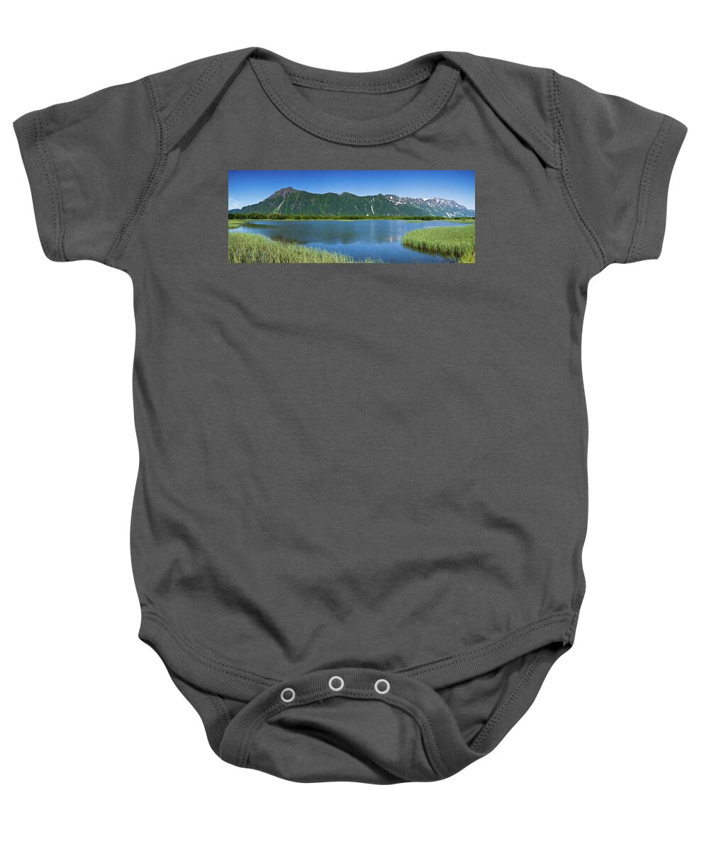Photography Baby Onesie featuring the photograph Chugach Mountains At Prince William by Panoramic Images
