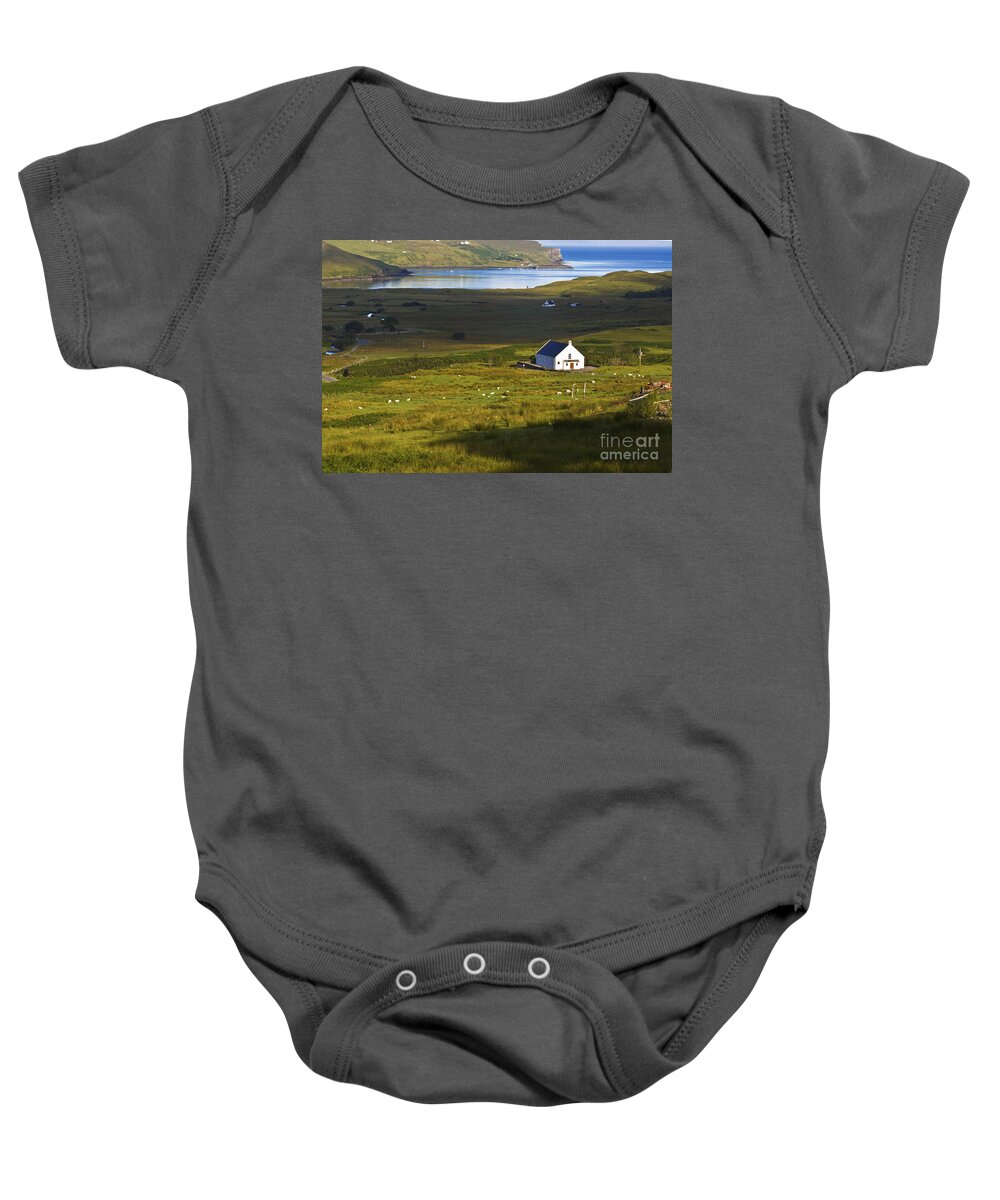 White Baby Onesie featuring the photograph Church in the Glen by Diane Macdonald