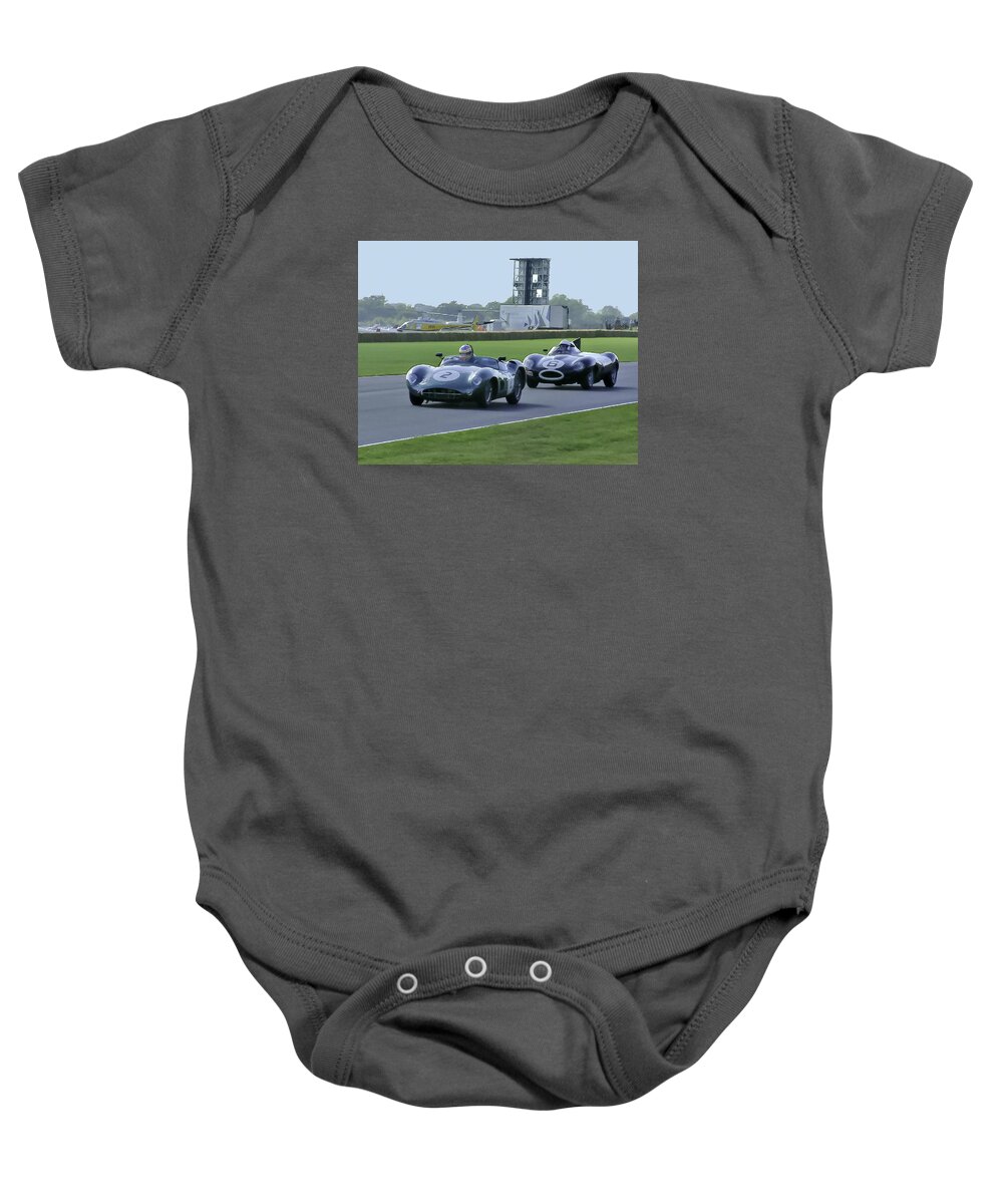 England Baby Onesie featuring the photograph Classic Racers by Alan Toepfer