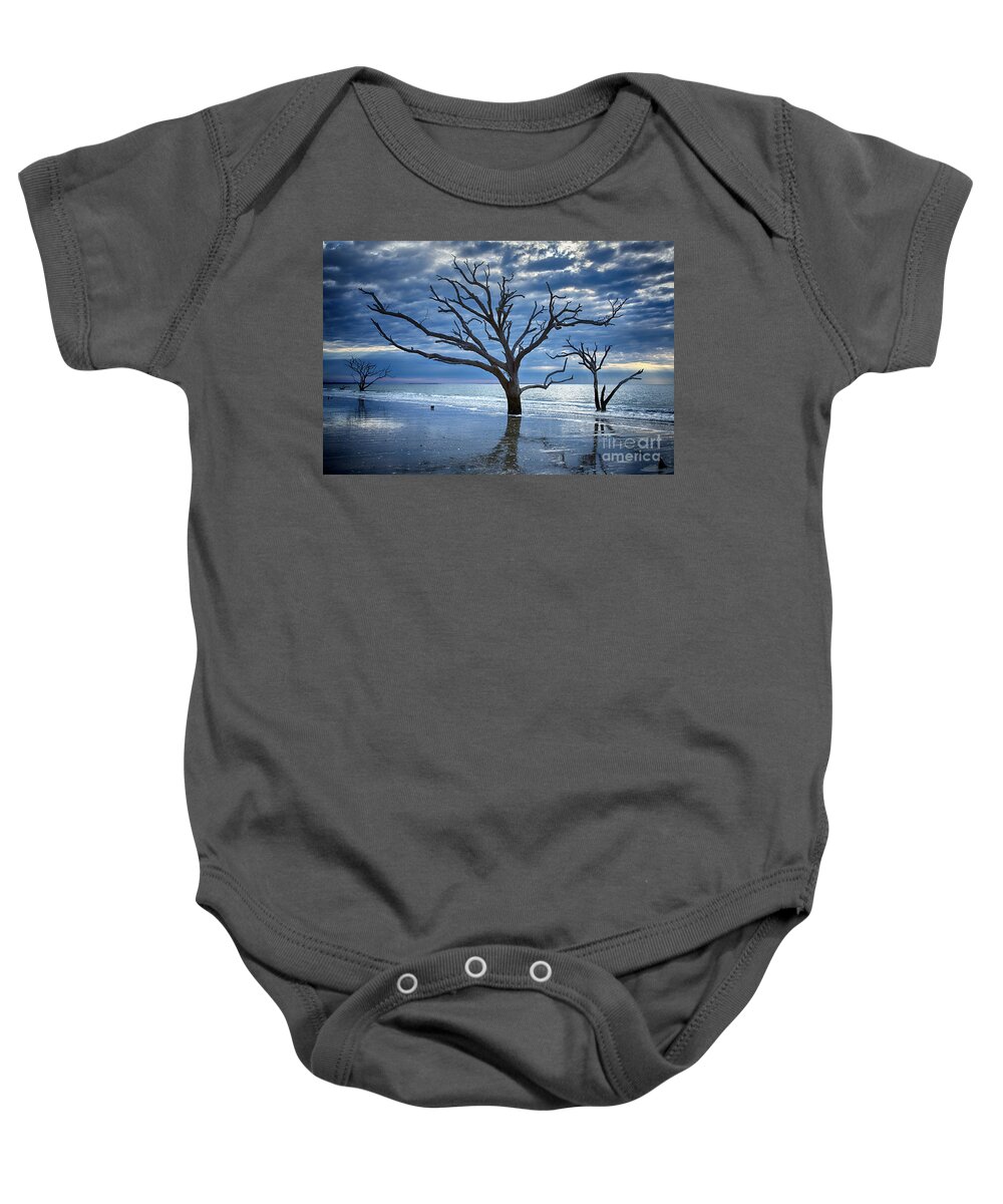 Botany Bay Baby Onesie featuring the photograph Cloudy Morning Botany Bay by Carrie Cranwill