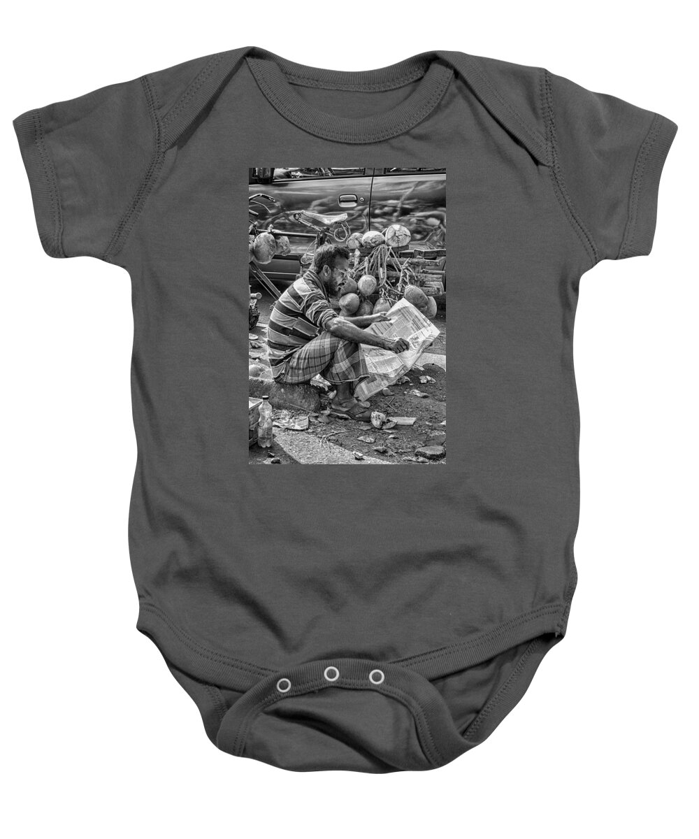 Man Baby Onesie featuring the photograph Coconut Seller by Scott Wyatt