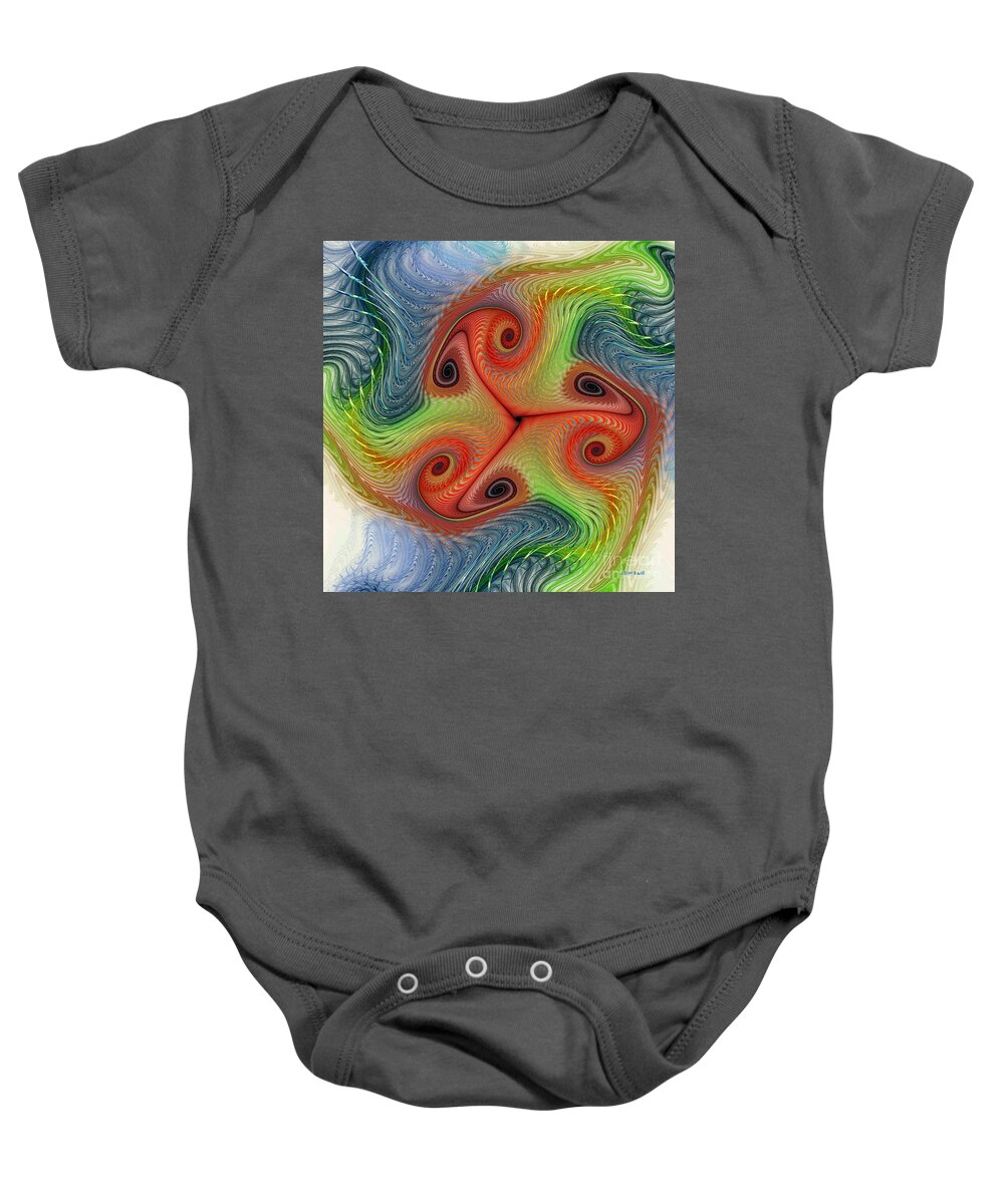 Digital Art Baby Onesie featuring the digital art Colors of Delight by Deborah Benoit