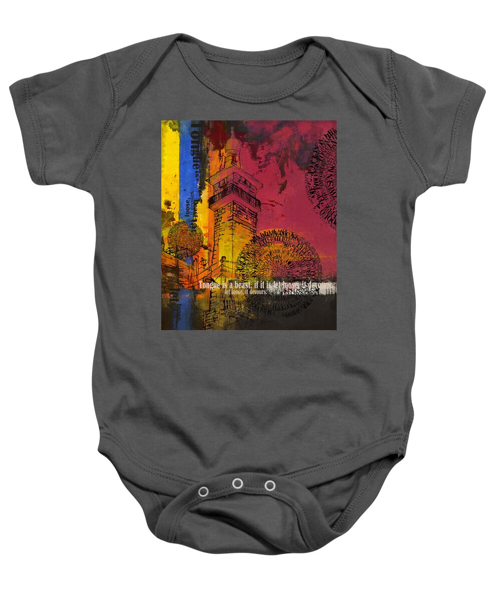 Hazrat Ali Baby Onesie featuring the painting Contemporary Islamic Art 76 by Corporate Art Task Force