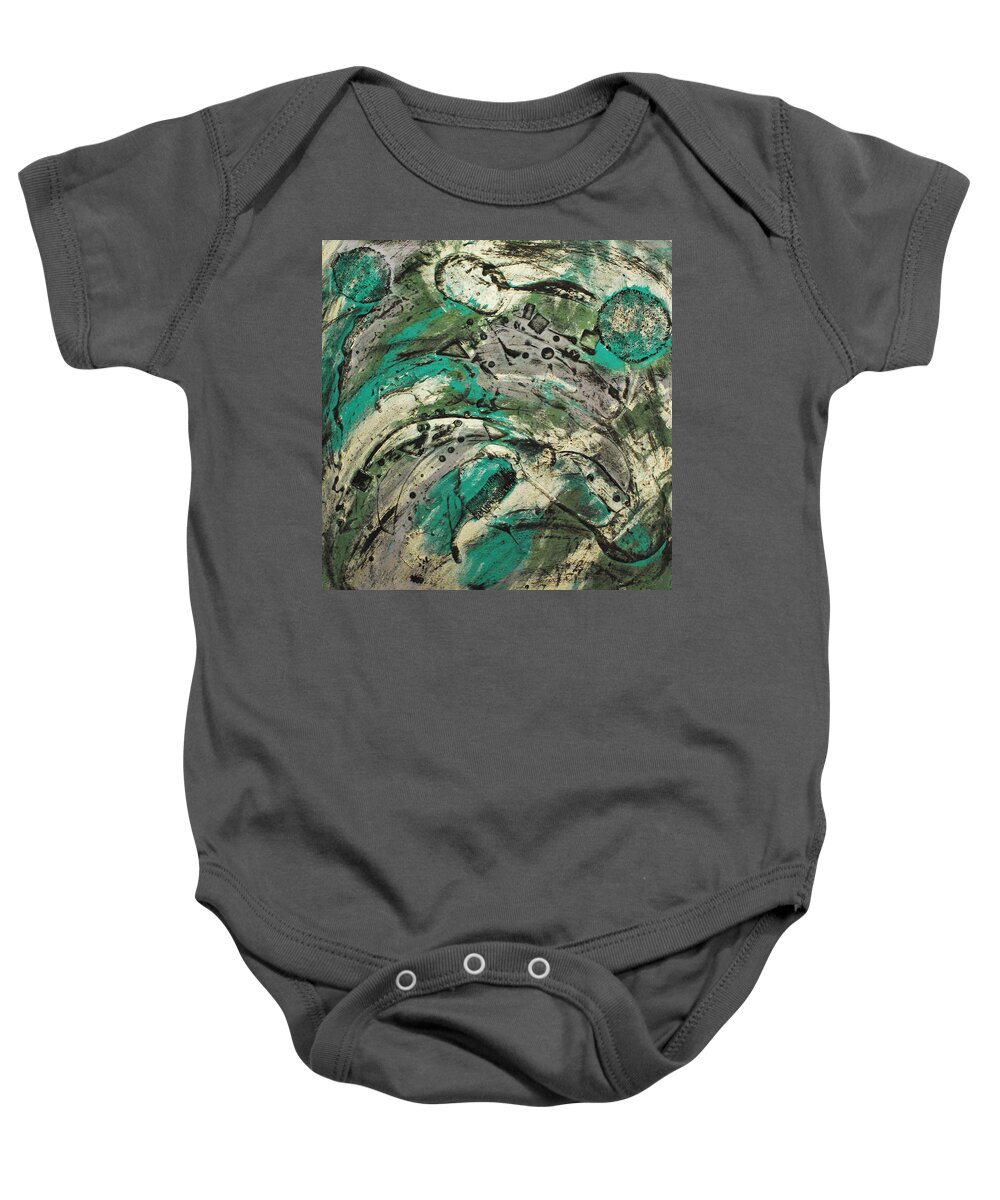 Contemporary Baby Onesie featuring the painting Cool Breeze by Cleaster Cotton
