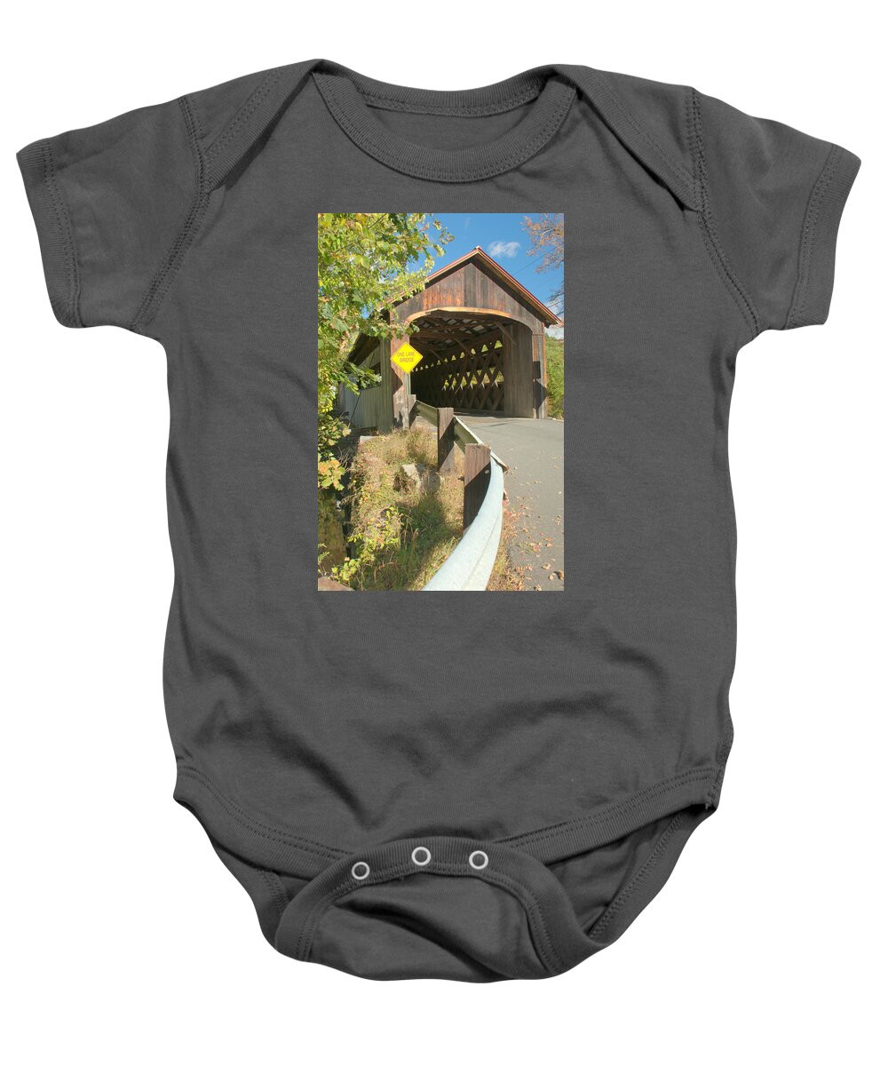 New England Baby Onesie featuring the photograph Coombs Bridge by Caroline Stella