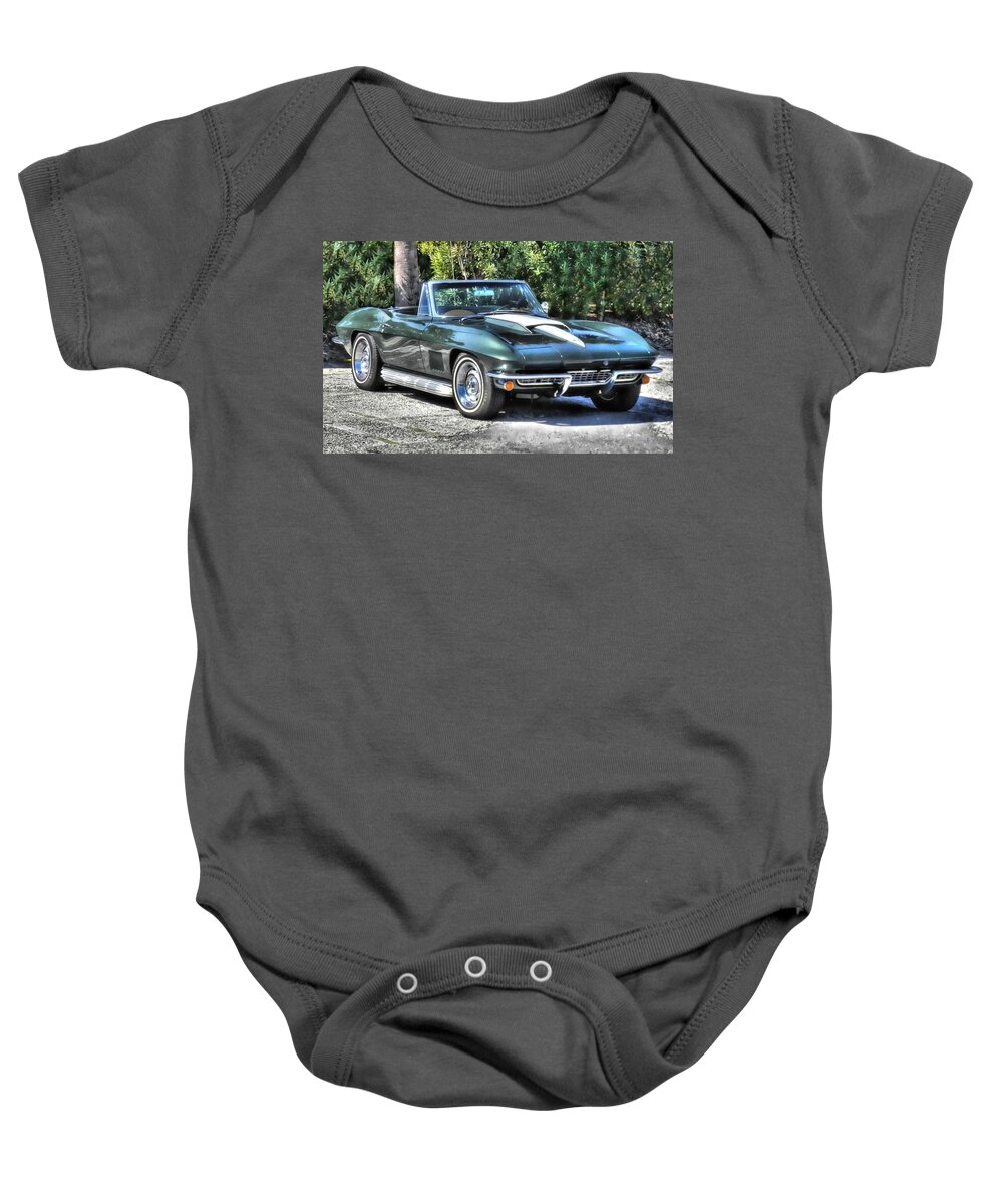 Dramatic Baby Onesie featuring the photograph Corvette Convertible by Vic Montgomery