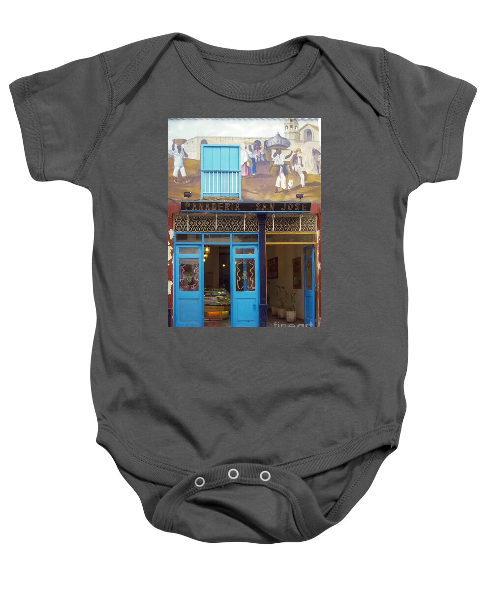 Panaderia San Jose Baby Onesie featuring the photograph Cuban Eatery by Bob Phillips