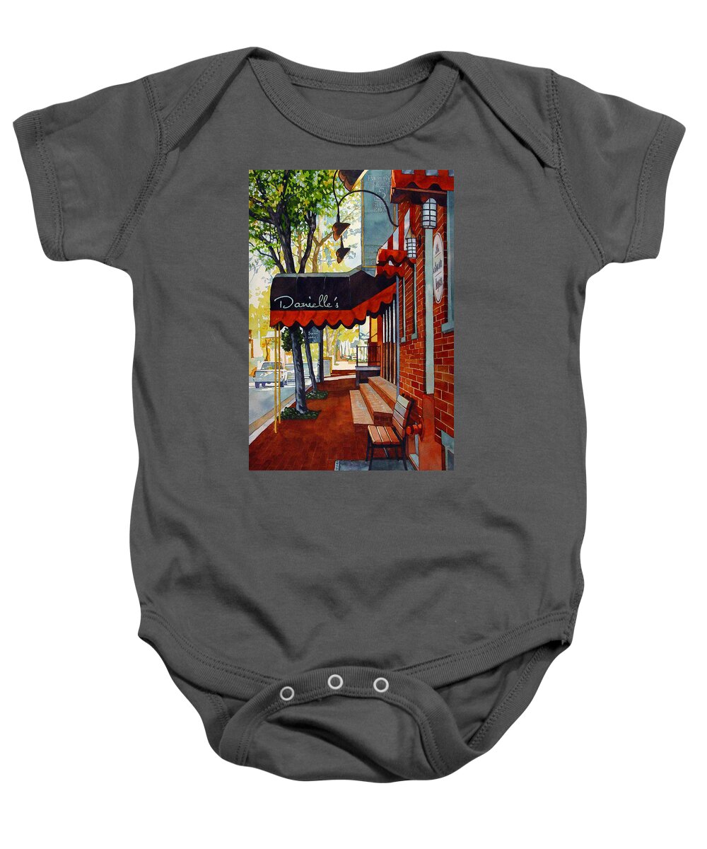 Landscape Baby Onesie featuring the painting Danielle's by Mick Williams