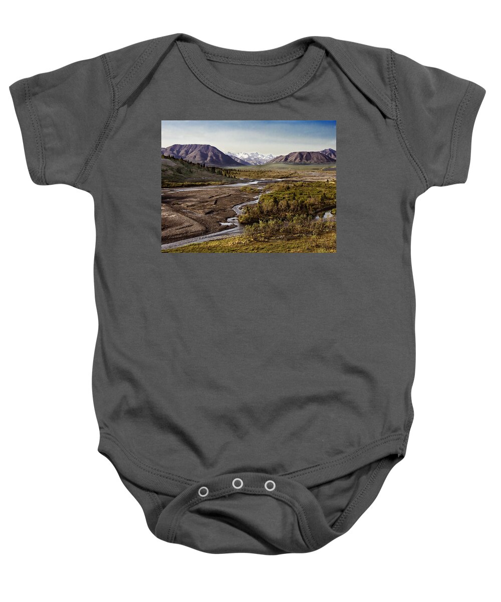  Alaska Baby Onesie featuring the photograph Denali Toklat River by Penny Lisowski