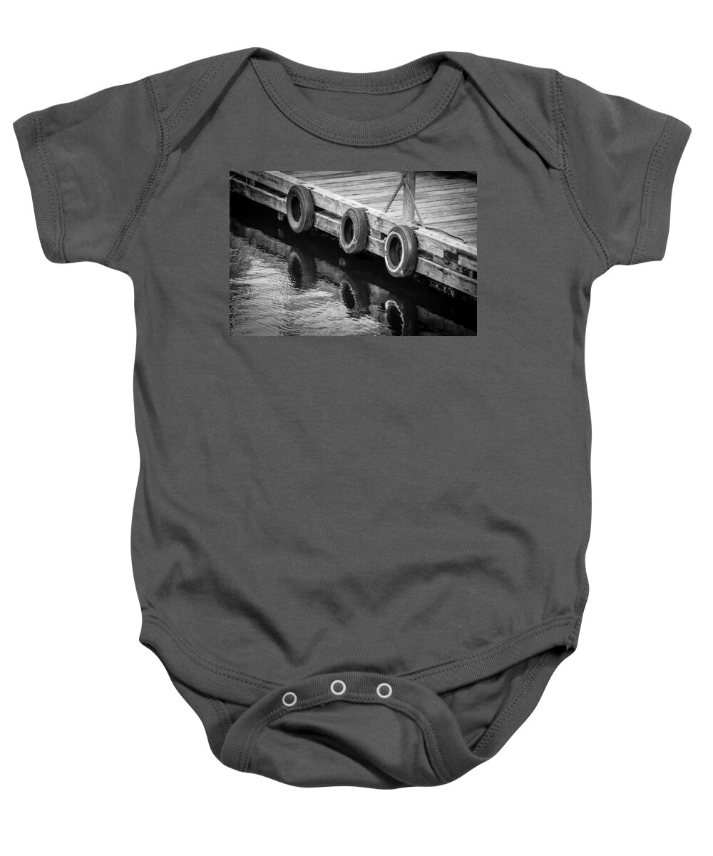 2008 Baby Onesie featuring the photograph Dock Bumpers by Melinda Ledsome