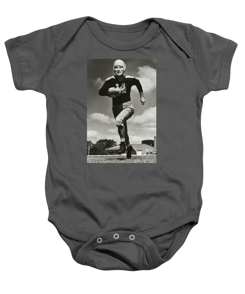Don Baby Onesie featuring the photograph Don Hutson running by Gianfranco Weiss