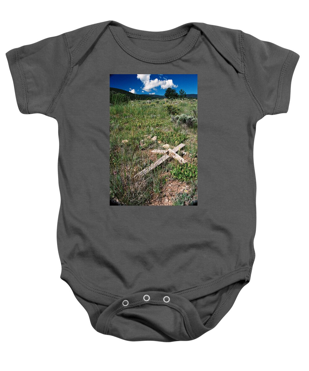 Elizabeth Town Baby Onesie featuring the photograph E Town Cemetery by Ron Weathers
