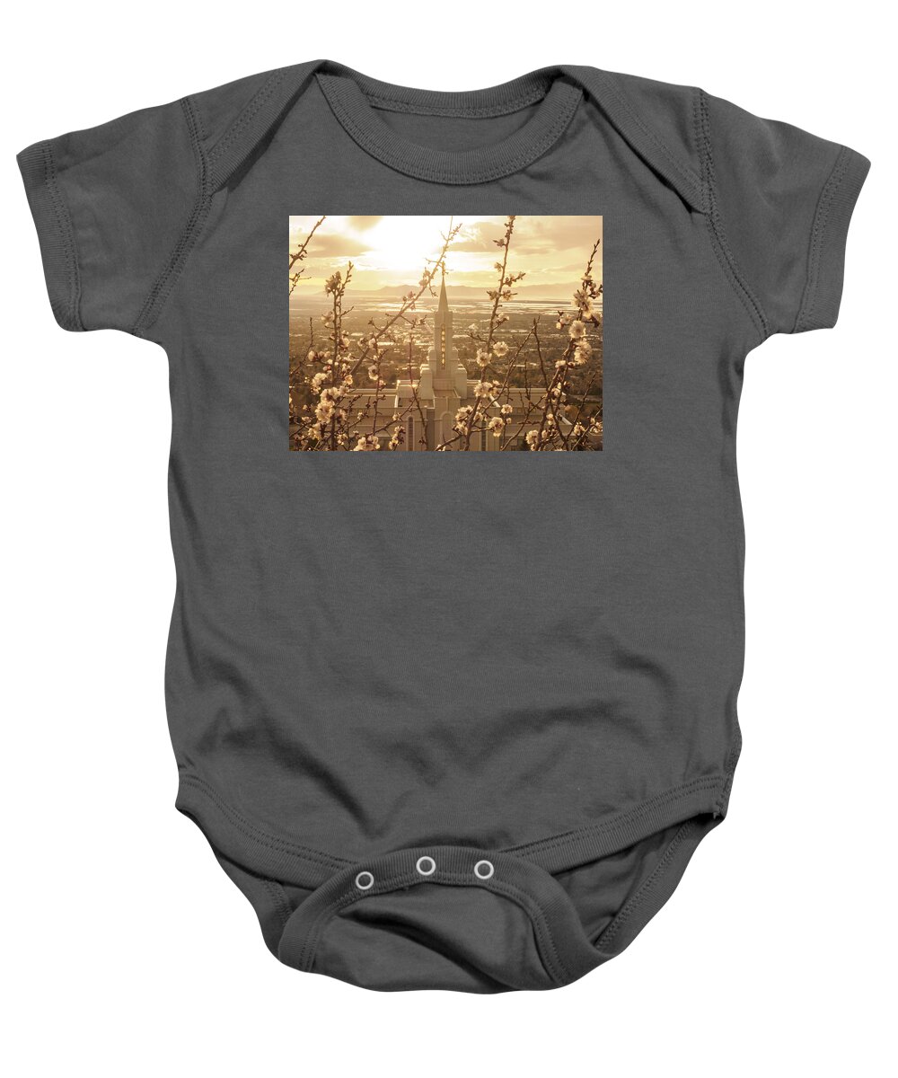 Bountiful Temple Baby Onesie featuring the photograph Earth Renewed by Emily Dickey