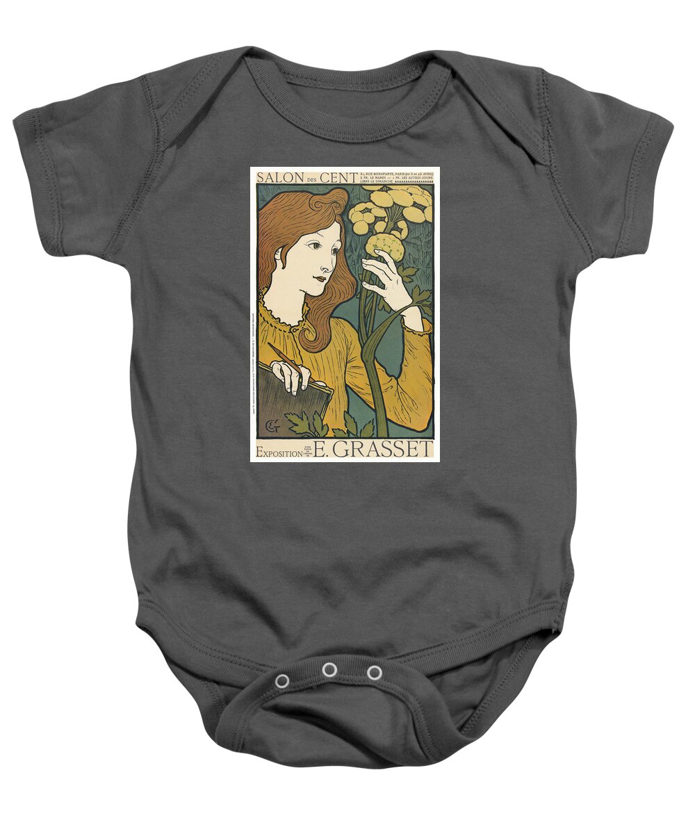 1897 Baby Onesie featuring the drawing Exhibition Poster, 1897 by Granger
