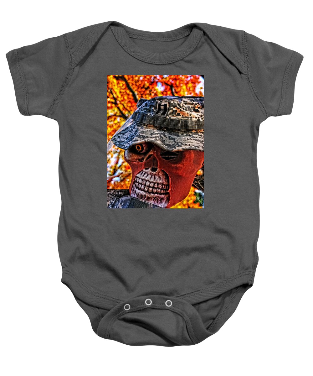 Halloween Baby Onesie featuring the photograph Eye Need New Pantyhose by Mike Martin