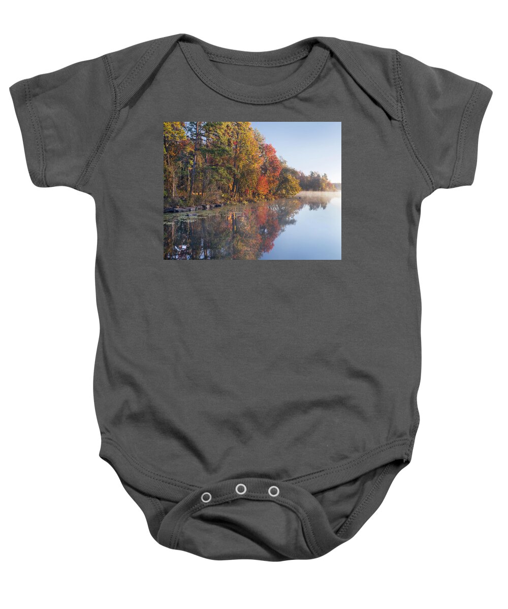 Tim Fitzharris Baby Onesie featuring the photograph Fall Colors Along Lake Bailee In Petit by Tim Fitzharris