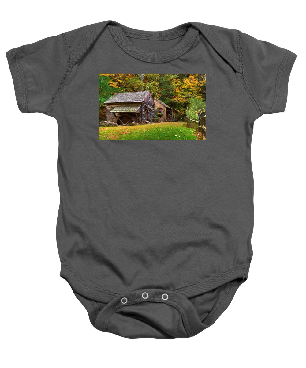Farm Baby Onesie featuring the photograph Fall Down on the Farm by William Jobes