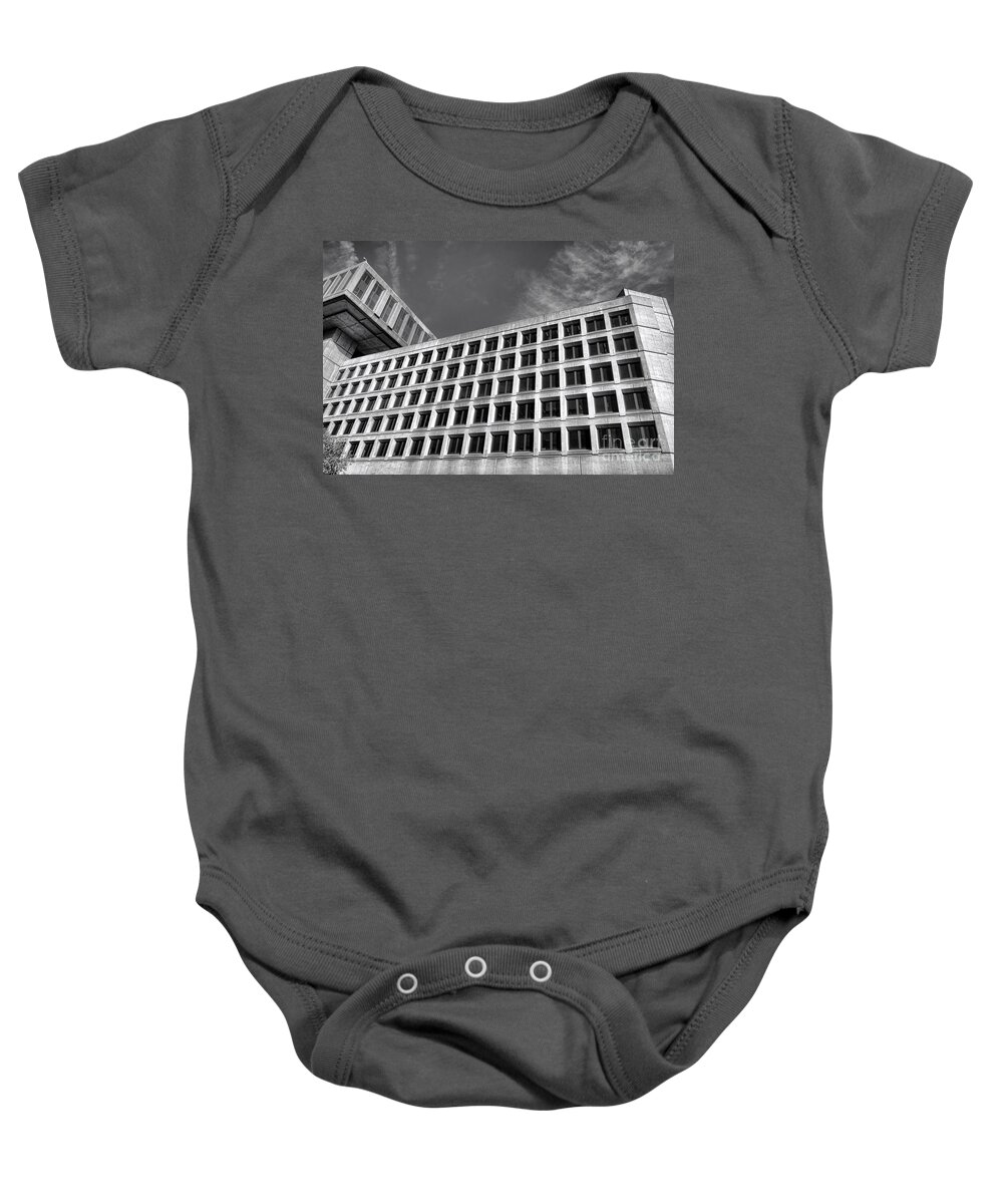 Fbi Baby Onesie featuring the photograph FBI Building Side View by Olivier Le Queinec
