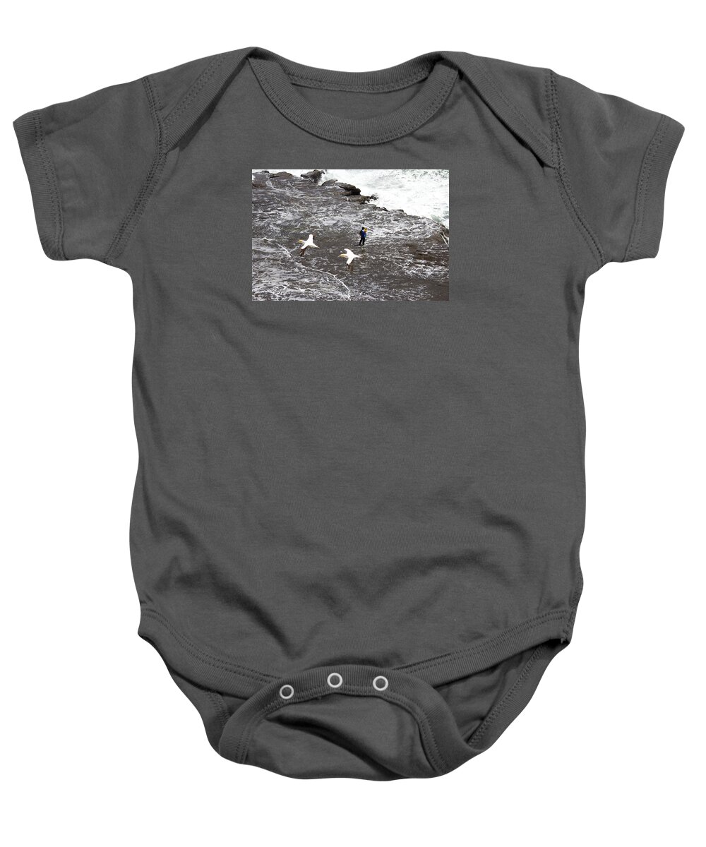 Fisherman Baby Onesie featuring the photograph Fishing at Maukatia in New Zealand by Venetia Featherstone-Witty