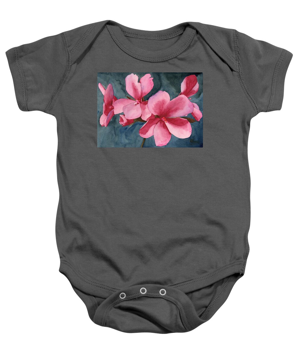 Flower Baby Onesie featuring the painting Five by Ken Powers