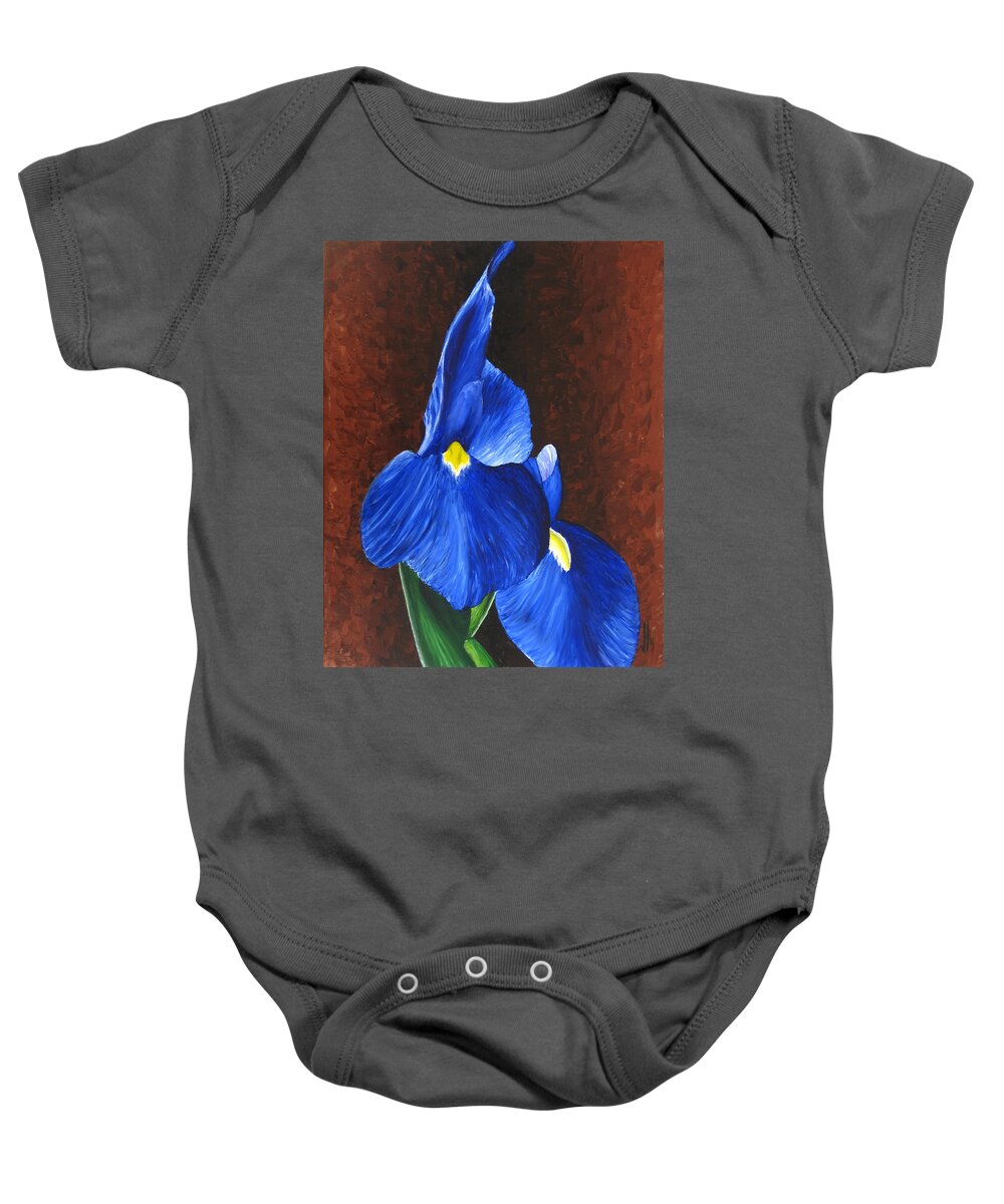 Flora Baby Onesie featuring the painting Flora Series-Number 8 by Jim Harper