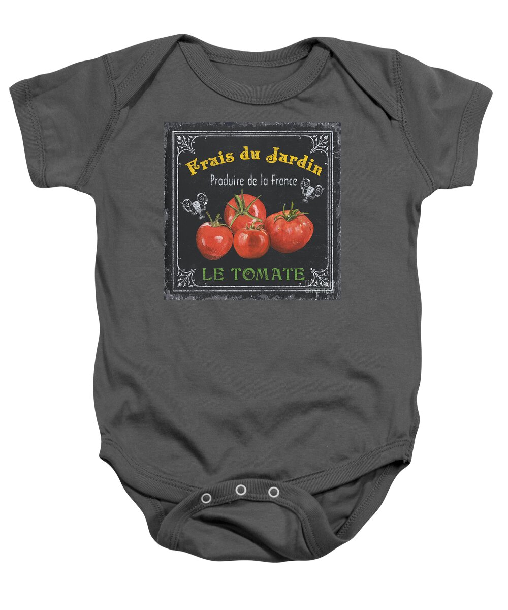 Vegetables Baby Onesie featuring the painting French Vegetables 1 by Debbie DeWitt
