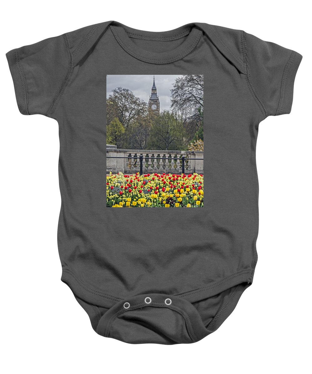 Travel Baby Onesie featuring the photograph From Buckingham to Big Ben by Elvis Vaughn