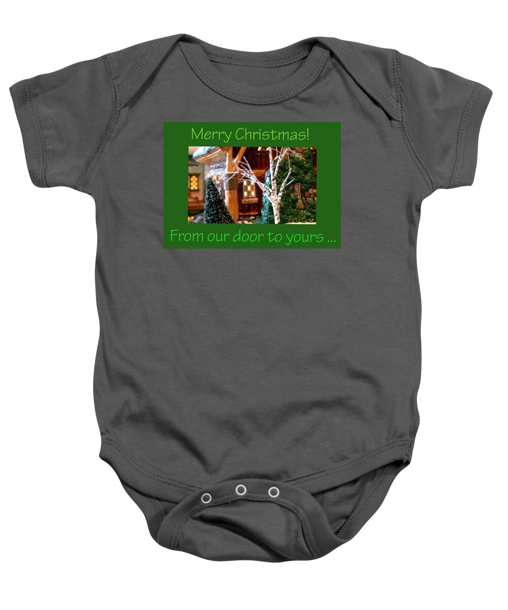 Celebrate Baby Onesie featuring the photograph From Our Door To Yours 0186 by Jerry Sodorff