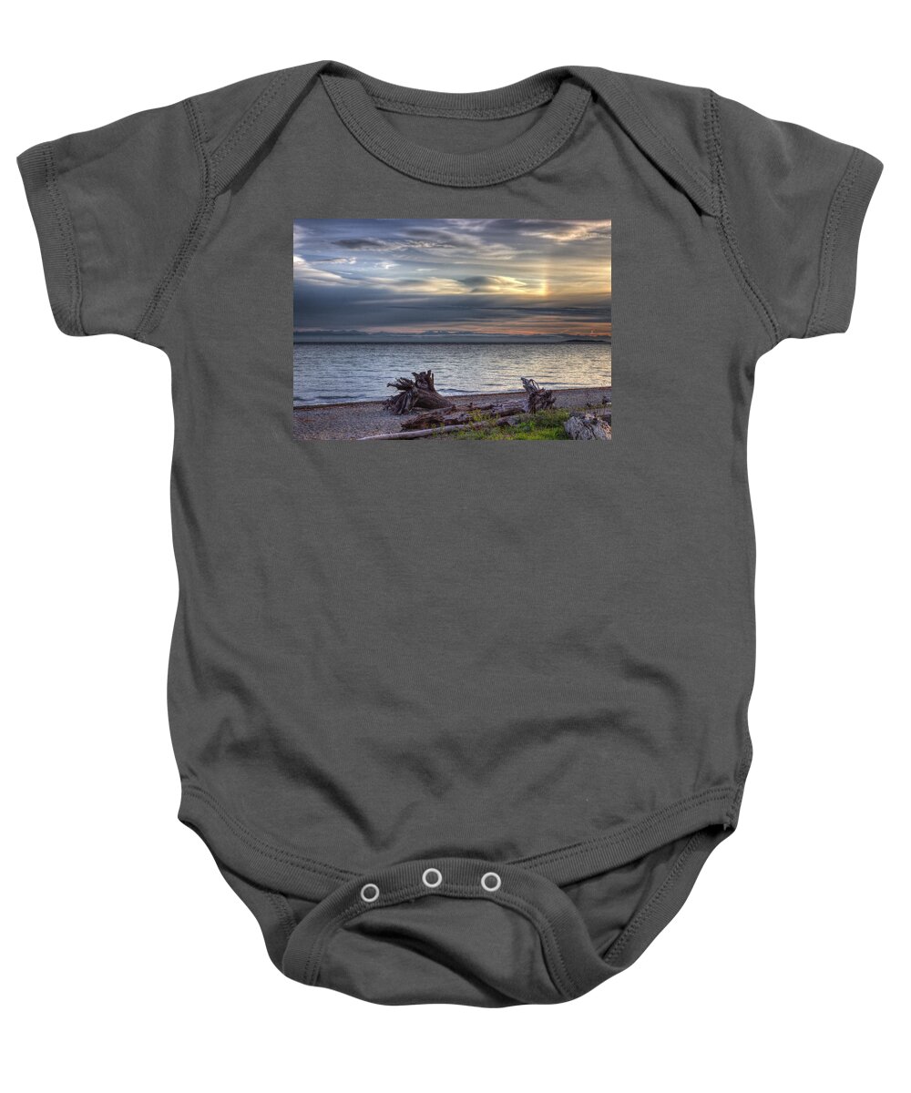 Beach Baby Onesie featuring the photograph San Pareil Sunrise by Randy Hall