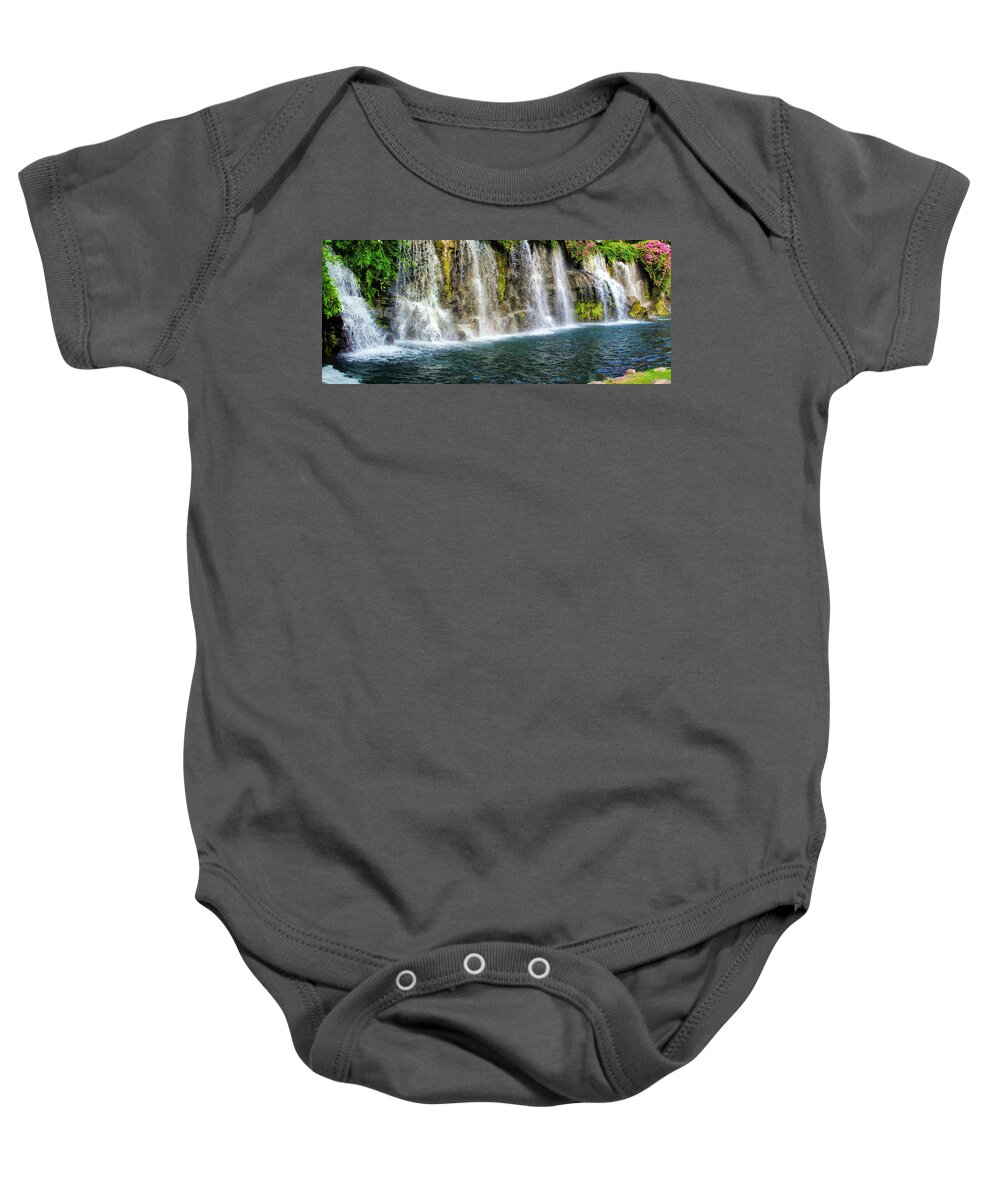 Hawaii Baby Onesie featuring the photograph Grand Wailea Panorama 1 by Dawn Eshelman