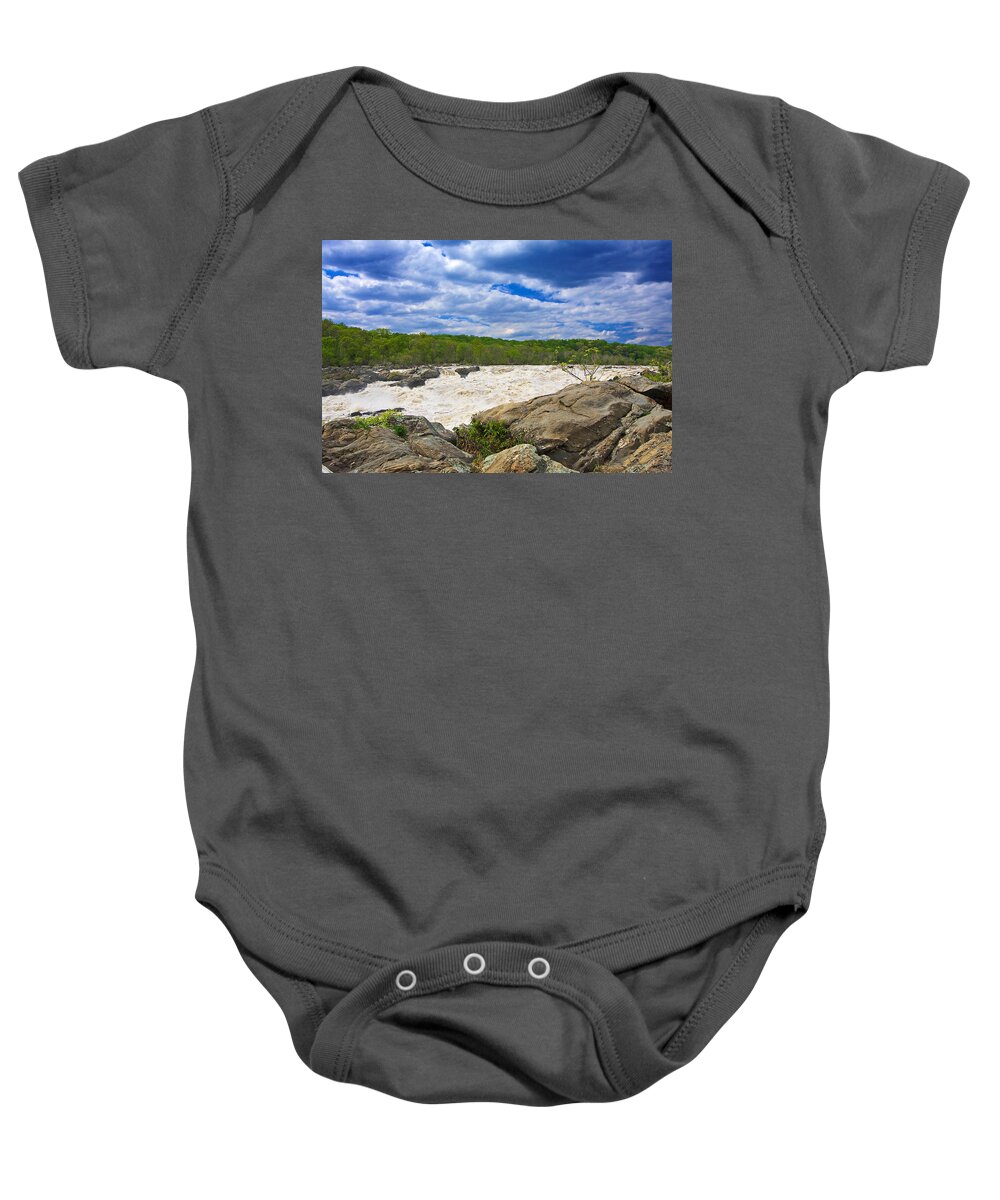 Great Falls Baby Onesie featuring the photograph Great Falls White Water #6 by Stuart Litoff