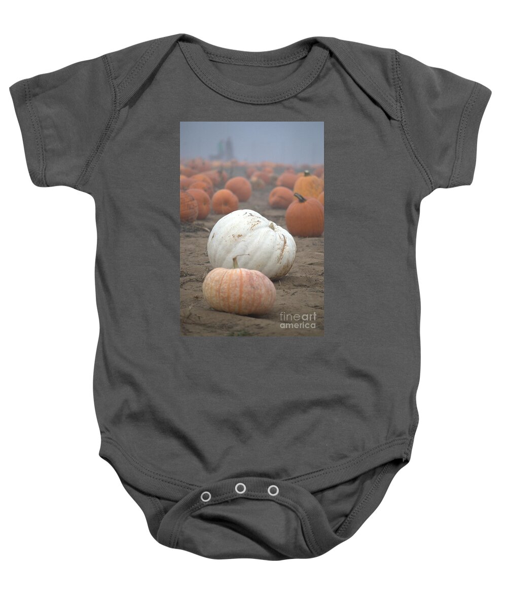 Pumpkins Baby Onesie featuring the photograph Great White Pumpkin by Sharon Elliott