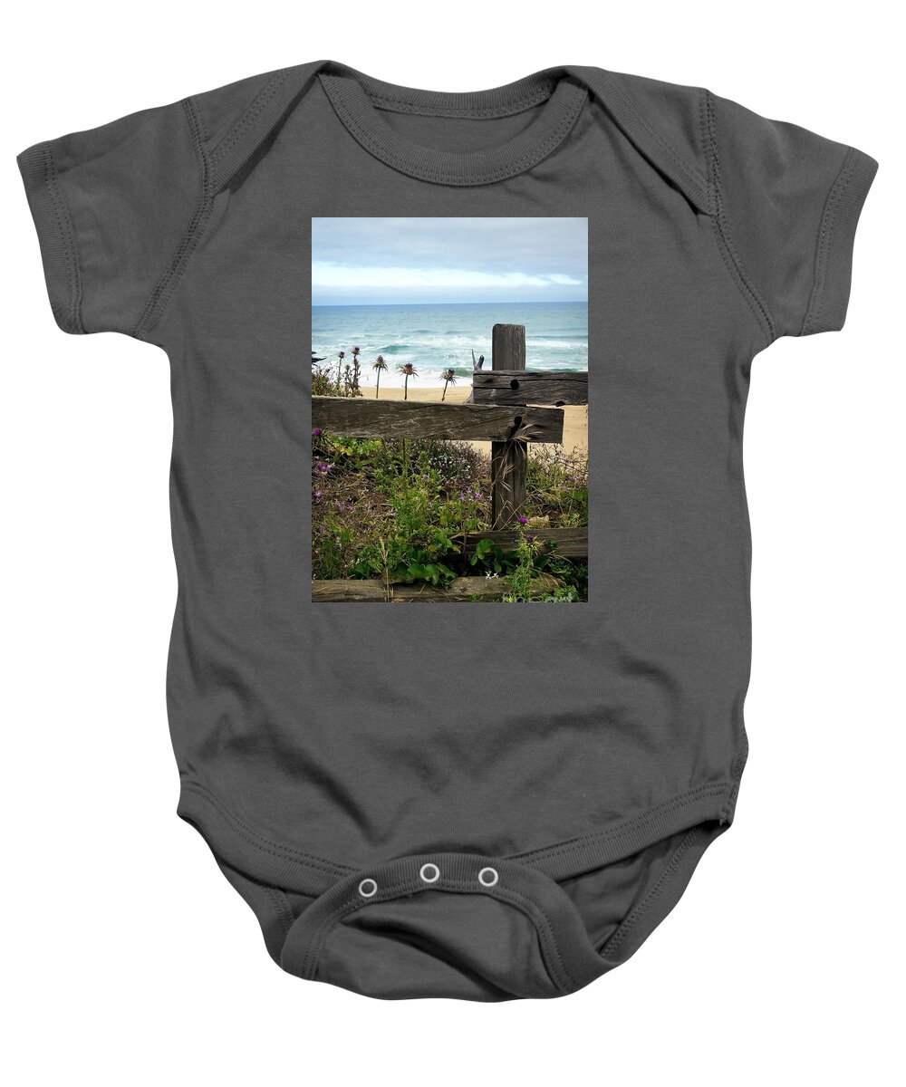 Beach Baby Onesie featuring the photograph Greetings from San Francisco by Ellen Cotton