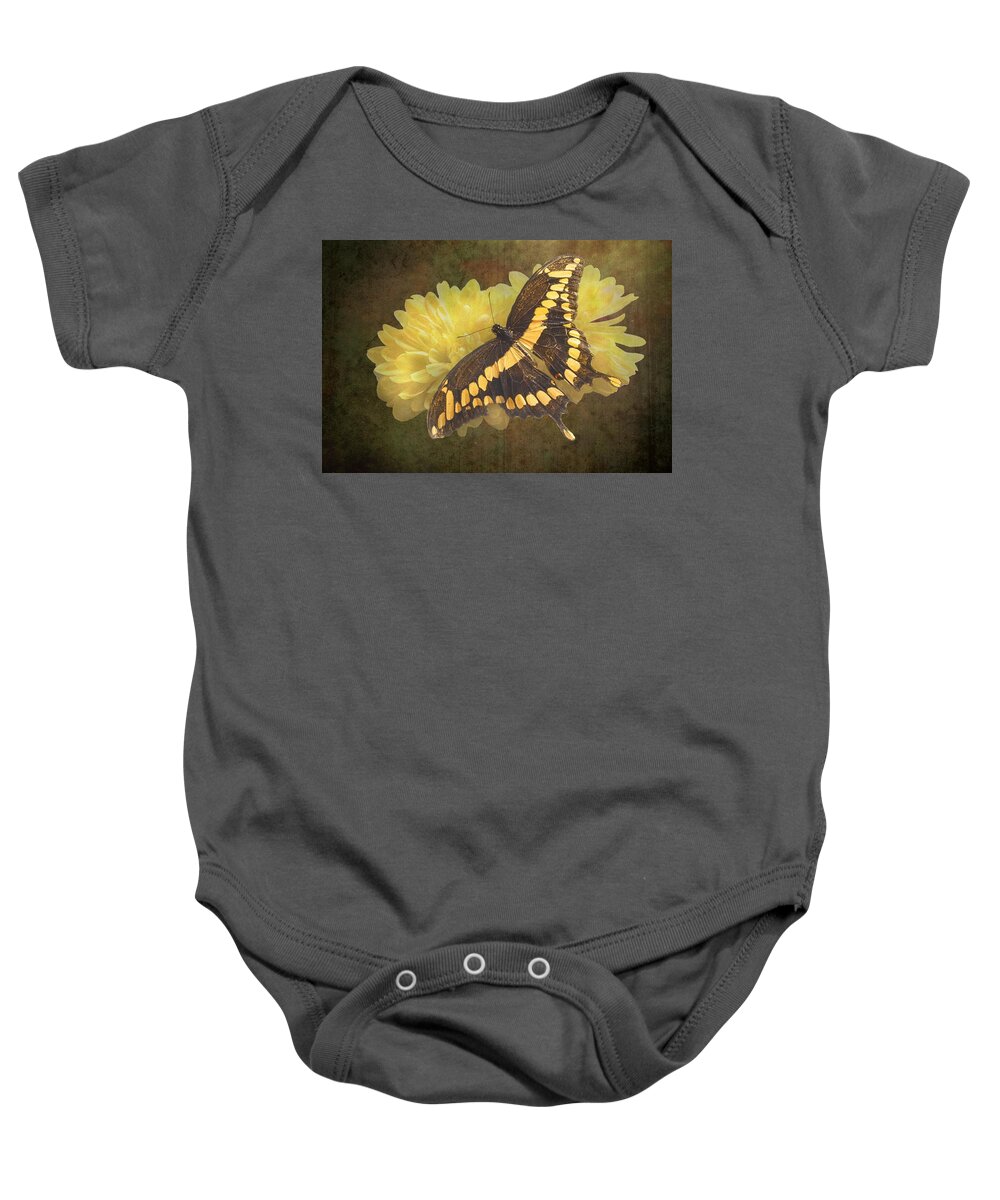 Giant Baby Onesie featuring the Grunge Giant Swallowtail-1 by Rudy Umans