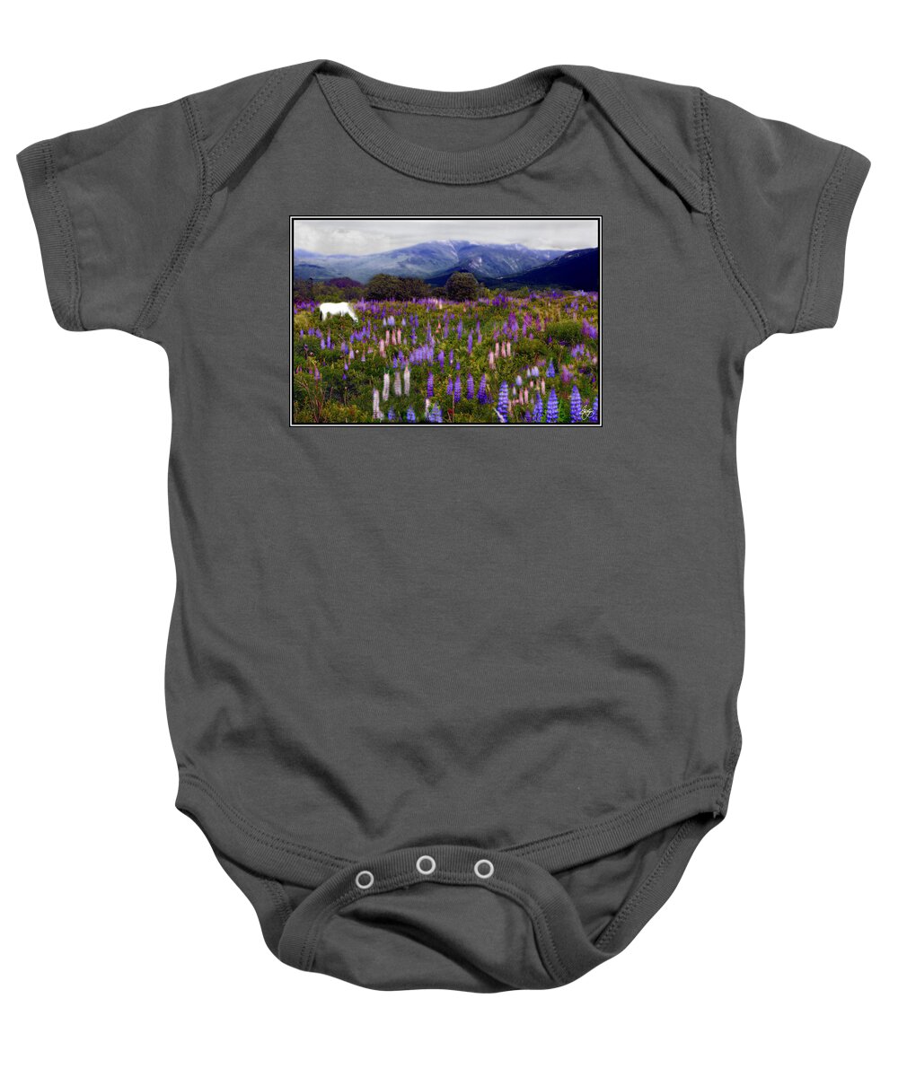 Lupinefest Baby Onesie featuring the photograph High Country Lupine Dreams by Wayne King