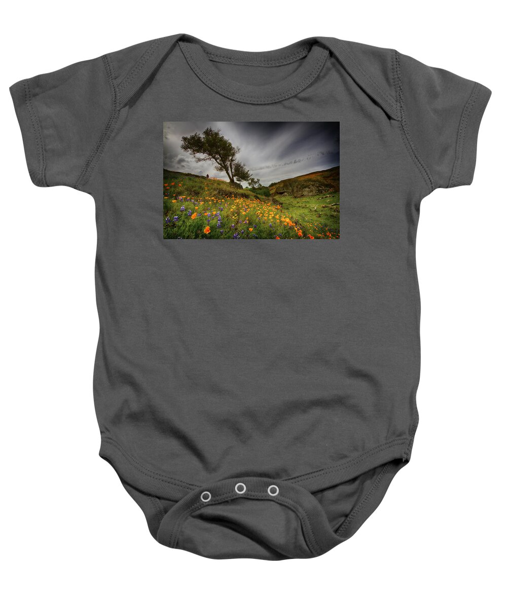 Flower Baby Onesie featuring the photograph Hiking On Table Mountain by Robert Woodward