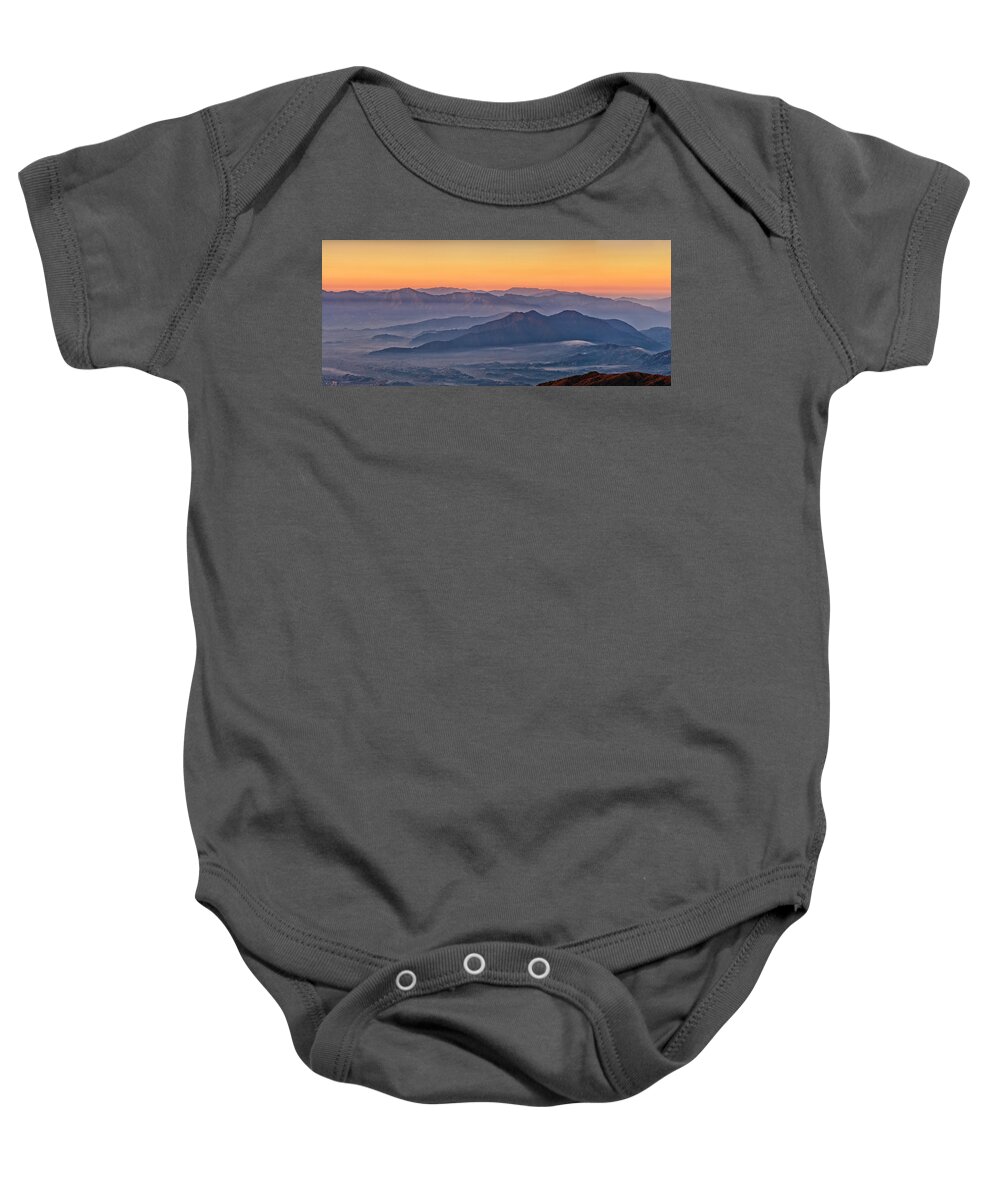 Fog Baby Onesie featuring the photograph Himalayan mountains by U Schade