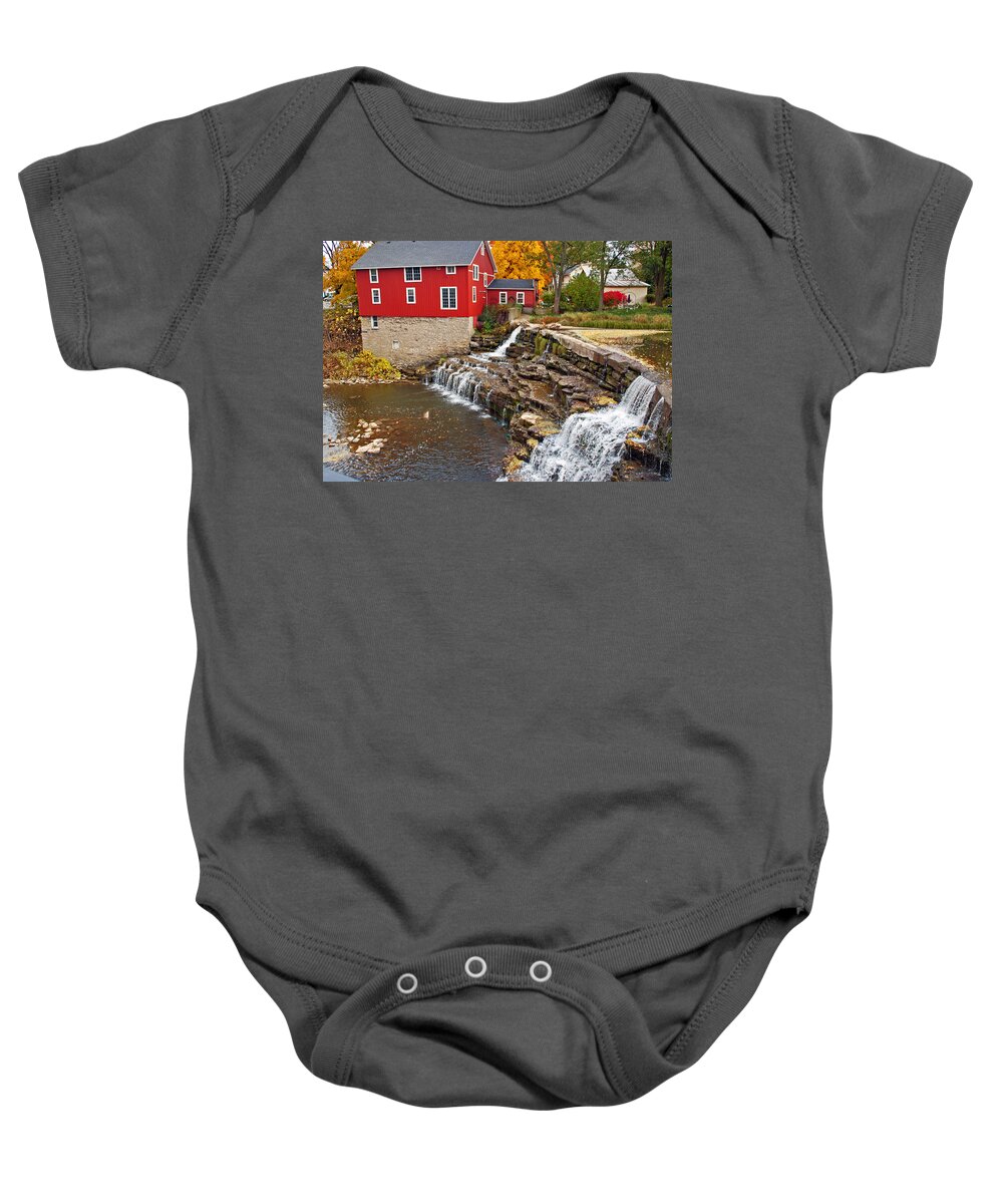Honeoye Falls Baby Onesie featuring the photograph Honeoye Falls 1 by Aimee L Maher ALM GALLERY