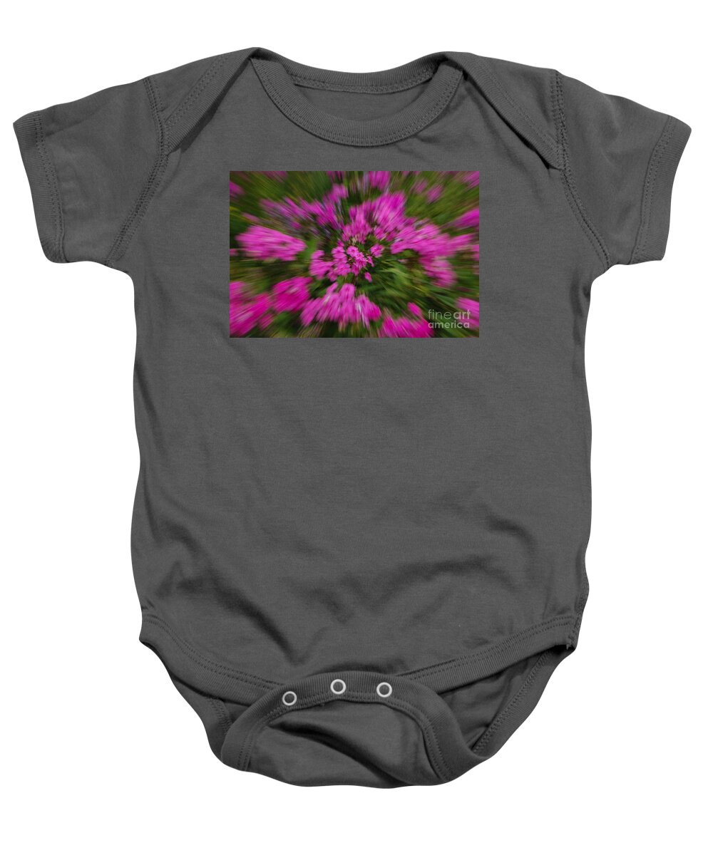 Pink Baby Onesie featuring the photograph Hot Pink Flower Zoom by Grace Grogan