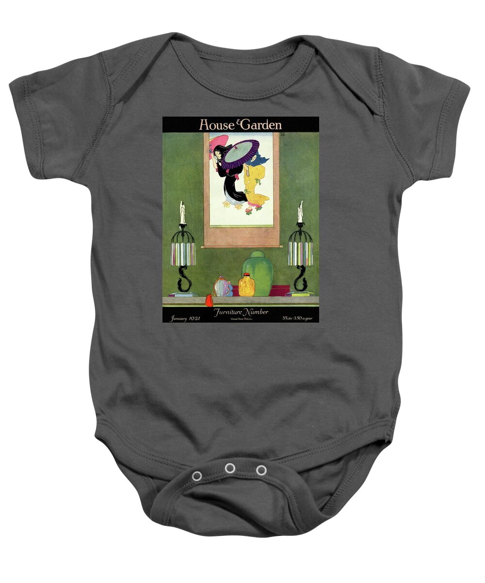 House And Garden Baby Onesie featuring the photograph House And Garden Furniture Number by Harry Richardson