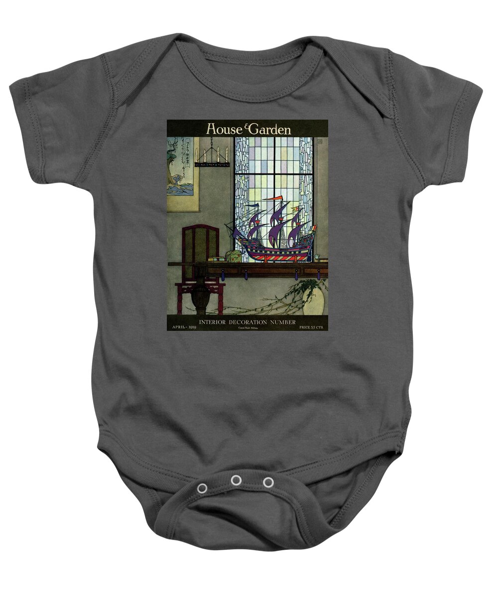 House And Garden Baby Onesie featuring the photograph House And Garden by Harry Richardson