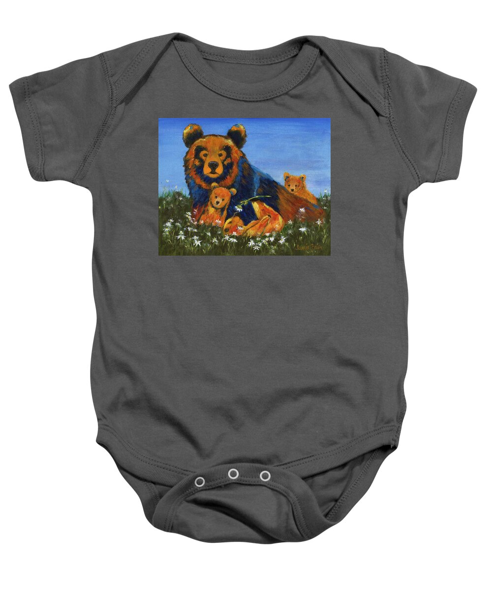 Nature Baby Onesie featuring the painting I Dare You by Jamie Frier