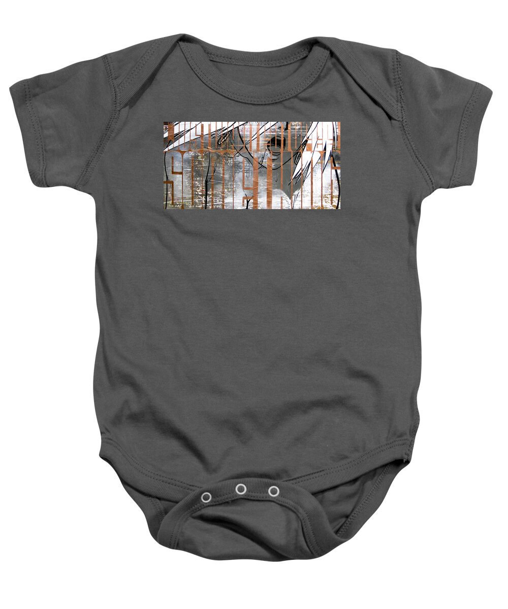 Anime Baby Onesie featuring the painting I Just Wanted To Feel Something by Bobby Zeik